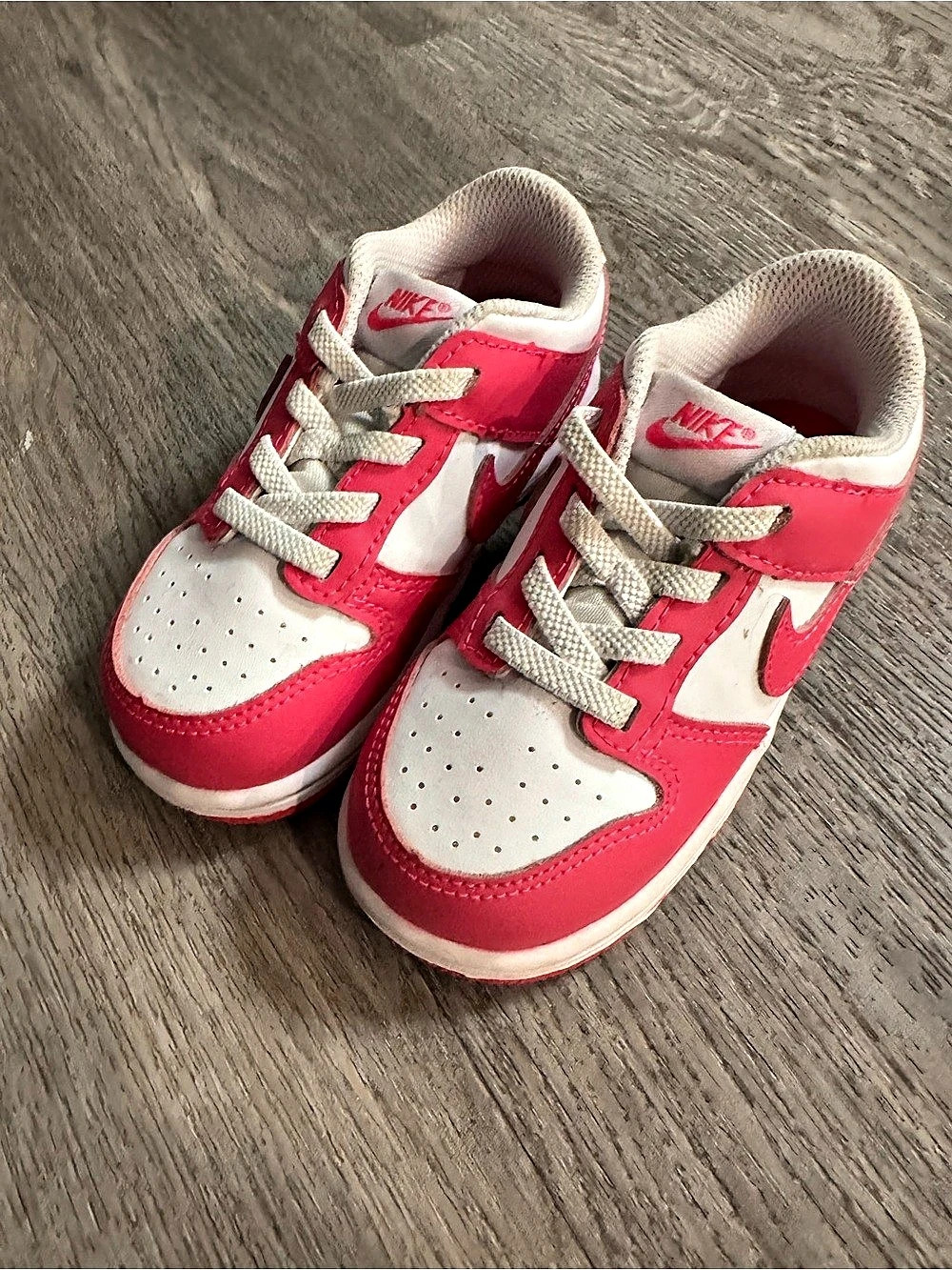 Nike Dunk Low Toddler Pink & White Sneakers